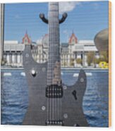 Fatfinger Carbon Fiber Guitar #3 Wood Print