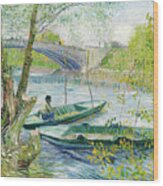 Fishing In Spring. #1 Wood Print