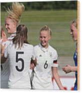 Germany V Iceland - U19 Women's Elite Round #1 Wood Print