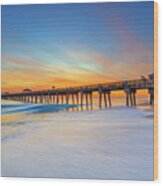 Juno Beach Pier November 26 2018 Sunrise #1 Wood Print