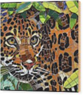 Leopard Glass Mosaic #1 Wood Print