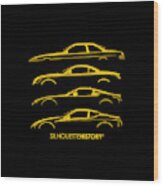 Lexury Sports Car Silhouettehistory #2 Wood Print