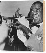 Louis Armstrong #1 Wood Print