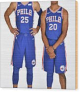 Markelle Fultz And Ben Simmons Wood Print