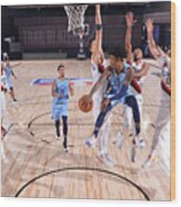 Memphis Grizzlies V Portland Trail Blazers #1 Wood Print