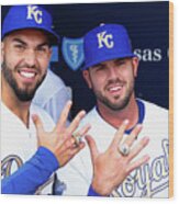 Mike Moustakas And Eric Hosmer Wood Print