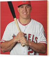 Mike Trout #1 Wood Print