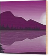Purple Mountain #1 Wood Print