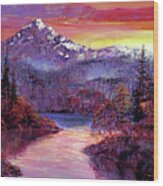Rocky Mountain Sunset #1 Wood Print