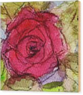 Rose #1 Wood Print