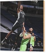 San Antonio Spurs V Minnesota Timberwolves #1 Wood Print