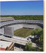 Sanford Stadium University Of Georgia Aerial View - Athens Ga #1 Wood Print