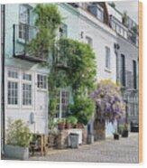 St Lukes Mews Notting Hill London Wood Print