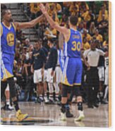 Stephen Curry And Kevin Durant #1 Wood Print