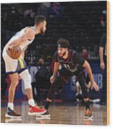 Stephen Curry And Seth Curry #1 Wood Print