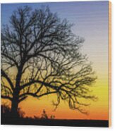 Sunrise In Joliet, Illinois #1 Wood Print