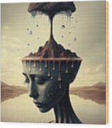 Surreal  Visualization  Of  Metaphorical  Allegory By Asar Studios #1 Wood Print