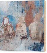Texture Grunge Wall Paint Abstract Art Painting #1 Wood Print