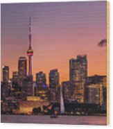 Toronto Harbour Sunset #2 Wood Print