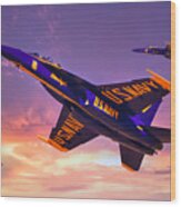 U.s. Navy Flight Demonstration Squadron - The Blue Angels #1 Wood Print