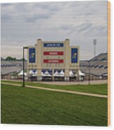 Wide Shot Of David Booth Memorial Stadium At University Of Kansas Wood Print