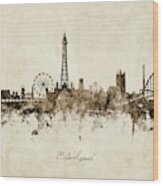 Blackpool England Skyline #12 Wood Print