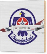 Mcdonnell Douglas, F-4e, Phantom Ii, Thunderbird #9 Wood Print