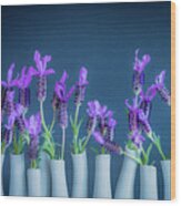 1313 Lavender In White Vase #2 Wood Print