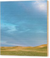 Rolling Hills And Farm Land At Palouse Washington #15 Wood Print