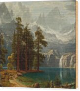 Sierra Nevada By Albert Bierstadt Wood Print
