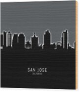 San Jose California Skyline #17 Wood Print