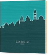 Santorini Skyline #18 Wood Print