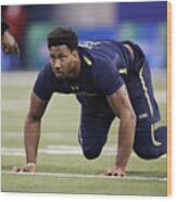 Nfl Combine - Day 5 #19 Wood Print