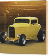 1932 Ford 'chopped Hiboy' Coupe Wood Print