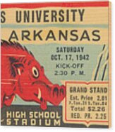 1942 Arkansas Vs. Texas Wood Print