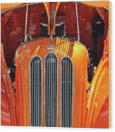 1948 Ford Anglia Grille And Engine Wood Print