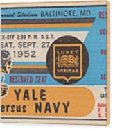 1952 Yale Vs. Navy Wood Print