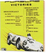 1956 Latest Porsche Victories-elkhart Lake, Watkins Glen Porsche Of America, Showroom Poster Wood Print
