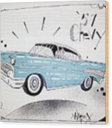1957 Chevy Wood Print