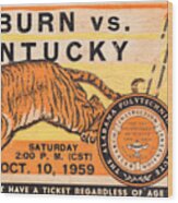 1959 Auburn Vs. Kentucky Wood Print