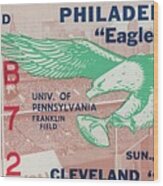 1961 Philadelphia Eagles Football Ticket Stub Art Wood Print