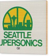 1979 Seattle Supersonics Fleer Decal Wood Print