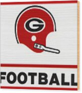1982 Georgia Bulldogs Football Helmet Wood Print