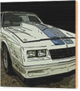 1988 Chevy Monte Carlo Digital Drawing Wood Print