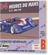 1990 Le Mans Ticket Stub Wood Print