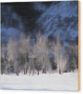 Aspenglow On The Roaring Fork River #1 Wood Print