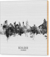 Boulder Colorado Skyline #2 Wood Print