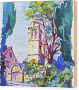 Church Steeple In Herceg Novi, Montenegro, Dalmatia, 1938 Wood Print