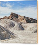 Death Valley Badland Landscape. California, Usa. #2 Wood Print