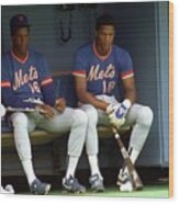 Dwight Gooden And Darryl Strawberry #2 Wood Print